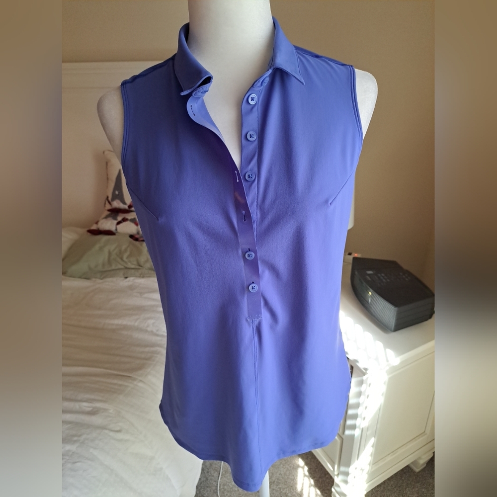 FORAY GOLF WOMEN'S POLO Top  Sz S Periwinkle Excellent Condition
